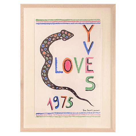 poster love yves saint laurent|Yves Saint Laurent Love Poster, 1975 .